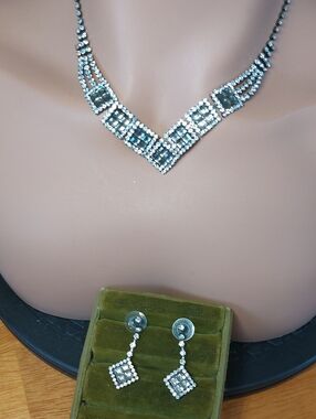 Set Bling Necklace And Earrings